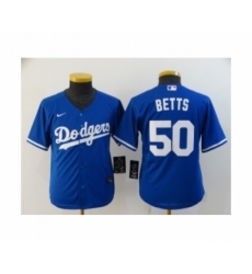 Youth Los Angeles Dodgers #50 Mookie Betts Royal 2020 Cool Base Jersey
