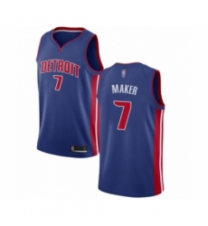 Women's Detroit Pistons #7 Thon Maker Authentic Royal Blue Basketball Jersey - Icon Edition