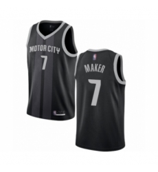 Women's Detroit Pistons #7 Thon Maker Swingman Black Basketball Jersey - City Edition