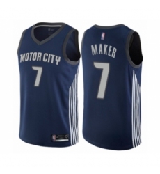 Women's Detroit Pistons #7 Thon Maker Swingman Navy Blue Basketball Jersey - City Edition