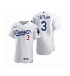 Men's Los Angeles Dodgers #3 Chris Taylor Nike White 2020 Authentic Jersey