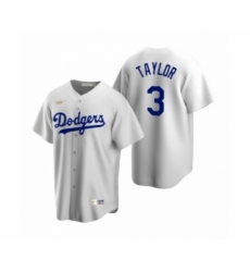 Men's Los Angeles Dodgers #3 Chris Taylor Nike White Cooperstown Collection Home Jersey
