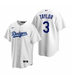 Men's Nike Los Angeles Dodgers #3 Chris Taylor White Home Stitched Baseball Jersey