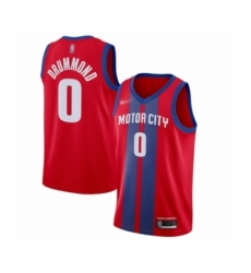 Men's Detroit Pistons #0 Andre Drummond Swingman Red Basketball Jersey - 2019 20 City Edition