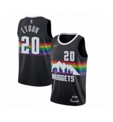 Men's Denver Nuggets #20 Tyler Lydon Swingman Black Basketball Jersey - 2019 20 City Edition