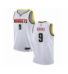 Men's Denver Nuggets #9 Jerami Grant Authentic White Basketball Jersey - Association Edition