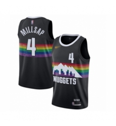 Men's Denver Nuggets #4 Paul Millsap Swingman Black Basketball Jersey - 2019 20 City Edition