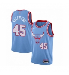 Men's Chicago Bulls #45 Denzel Valentine Swingman Blue Basketball Jersey - 2019 20 City Edition