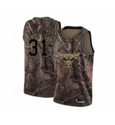 Men's Chicago Bulls #31 Tomas Satoransky Swingman Camo Realtree Collection Basketball Jersey