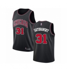 Women's Chicago Bulls #31 Tomas Satoransky Authentic Black Basketball Jersey Statement Edition