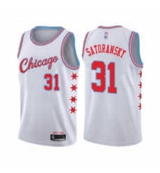 Women's Chicago Bulls #31 Tomas Satoransky Swingman White Basketball Jersey - City Edition