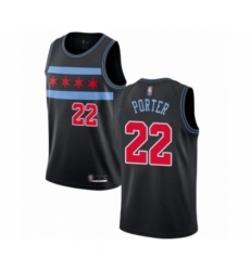 Men's Chicago Bulls #22 Otto Porter Authentic Black Basketball Jersey - City Edition