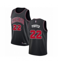 Men's Chicago Bulls #22 Otto Porter Authentic Black Basketball Jersey Statement Edition