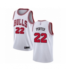 Youth Chicago Bulls #22 Otto Porter Swingman White Basketball Jersey - Association Edition