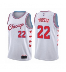 Youth Chicago Bulls #22 Otto Porter Swingman White Basketball Jersey - City Edition
