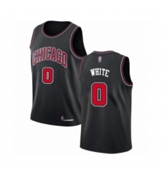 Women's Chicago Bulls #0 Coby White Authentic Black Basketball Jersey Statement Edition