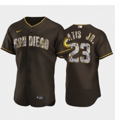 Men's San Diego Padres #23 Fernando Tatis Jr. Nike Diamond Edition MLB Jersey - Brown