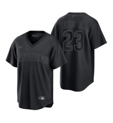 Men's San Diego Padres #23 Fernando Tatis Jr. Nike MLB Black Pitch Black Fashion Jersey