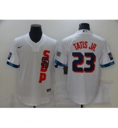 Men's San Diego Padres #23 Fernando Tatis Jr. Nike White 2021 All-Star Game Authentic Jersey