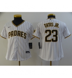 Women's San Diego Padres #23 Fernando Tatis Jr. Replica White Nike Jersey