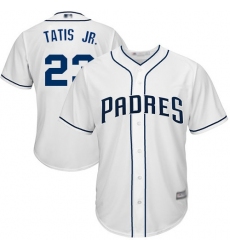Youth San Diego Padres #23 Fernando Tatis Jr. White Cool Base Stitched MLB Jersey