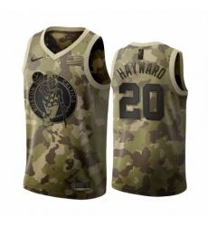 Men's Nike Boston Celtics #20 Gordon Hayward 2019 Salute to Service Desert Camo NBA Jersey