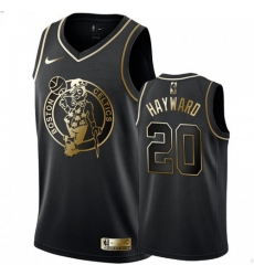 Men's Nike Boston Celtics #20 Gordon Hayward Black Golden Edition Swingman NBA Jersey