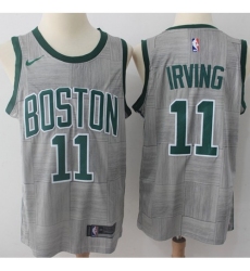  Men's Nike Boston Celtics #11 Kyrie Irving Gray NBA Swingman City Edition Jersey