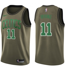  Youth Nike Boston Celtics #11 Kyrie Irving Green Salute to Service NBA Swingman Jersey
