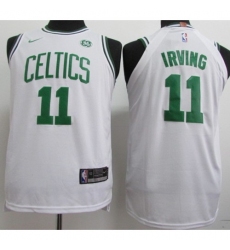  Youth Nike Boston Celtics #11 Kyrie Irving White NBA Swingman Association Edition Jersey