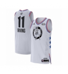 Men's Jordan Boston Celtics #11 Kyrie Irving Authentic White 2019 All-Star Game Basketball Jersey