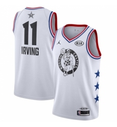 Men's Nike Boston Celtics #11 Kyrie Irving White Basketball Jordan Swingman 2019 All-Star Game Jersey