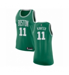 Women's Boston Celtics #11 Enes Kanter Swingman Green(White No.) Road Basketball Jersey - Icon Edition