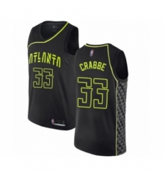 Men's Atlanta Hawks #33 Allen Crabbe Authentic Black Basketball Jersey - City Edition