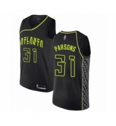 Men's Atlanta Hawks #31 Chandler Parsons Authentic Black Basketball Jersey - City Edition