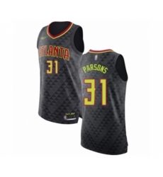 Men's Atlanta Hawks #31 Chandler Parsons Authentic Black Basketball Jersey - Icon Edition