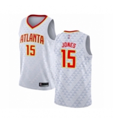 Men's Atlanta Hawks #15 Damian Jones Authentic White Basketball Jersey - Association Edition