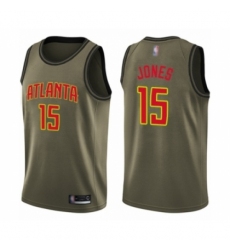 Men's Atlanta Hawks #15 Damian Jones Swingman Green Salute to Service Basketball Jersey