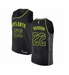 Men's Atlanta Hawks #22 Cam Reddish Authentic Black Basketball Jersey - City Edition