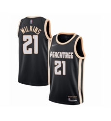 Youth Atlanta Hawks #21 Dominique Wilkins Swingman Black Basketball Jersey - 2019 20 City Edition