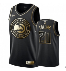 Men's Nike Atlanta Hawks #20 John Collins Black Golden Edition Swingman NBA Jersey