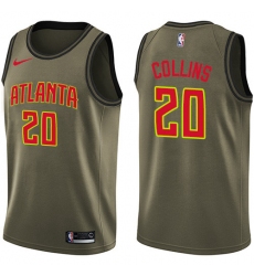 Men's Nike Atlanta Hawks #20 John Collins Green NBA Swingman Salute to Service Jersey