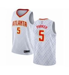 Women's Atlanta Hawks #5 Jabari Parker Swingman White Basketball Jersey - Association Edition