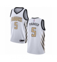 Women's Atlanta Hawks #5 Jabari Parker Swingman White Basketball Jersey - City Edition