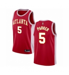 Youth Atlanta Hawks #5 Jabari Parker Swingman Red Basketball Jersey Statement Edition