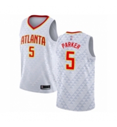 Youth Atlanta Hawks #5 Jabari Parker Swingman White Basketball Jersey - Association Edition