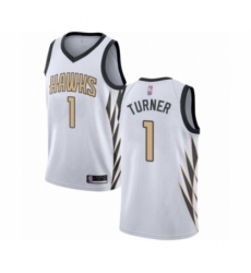 Women's Atlanta Hawks #1 Evan Turner Swingman White Basketball Jersey - City Edition