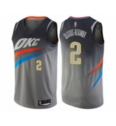 Men's Oklahoma City Thunder #2 Shai Gilgeous-Alexander Swingman Gray Basketball Jersey - City Edition