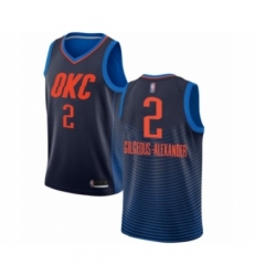 Men's Oklahoma City Thunder #2 Shai Gilgeous-Alexander Swingman Navy Blue Basketball Jersey Statement Edition