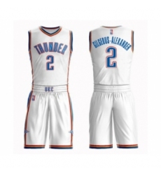 Men's Oklahoma City Thunder #2 Shai Gilgeous-Alexander Swingman White Basketball Suit Jersey - Association Edition